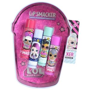 Lip Smacker LOL Chocolate Frappe Cup 4PC Lip Balm Tin, assorted flavour Lip Balm Set for Kids, Trendy and Sparkling Tin Box with Lip balms for Girls, Gift for Girls